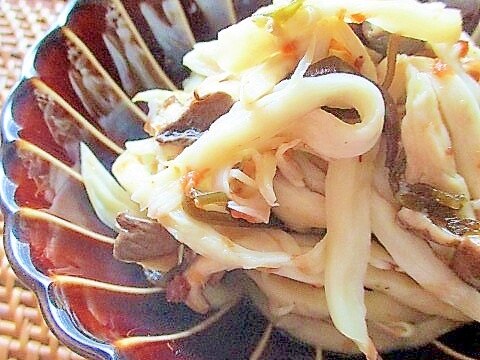 レンジで簡単！エリンギの梅塩昆布和え